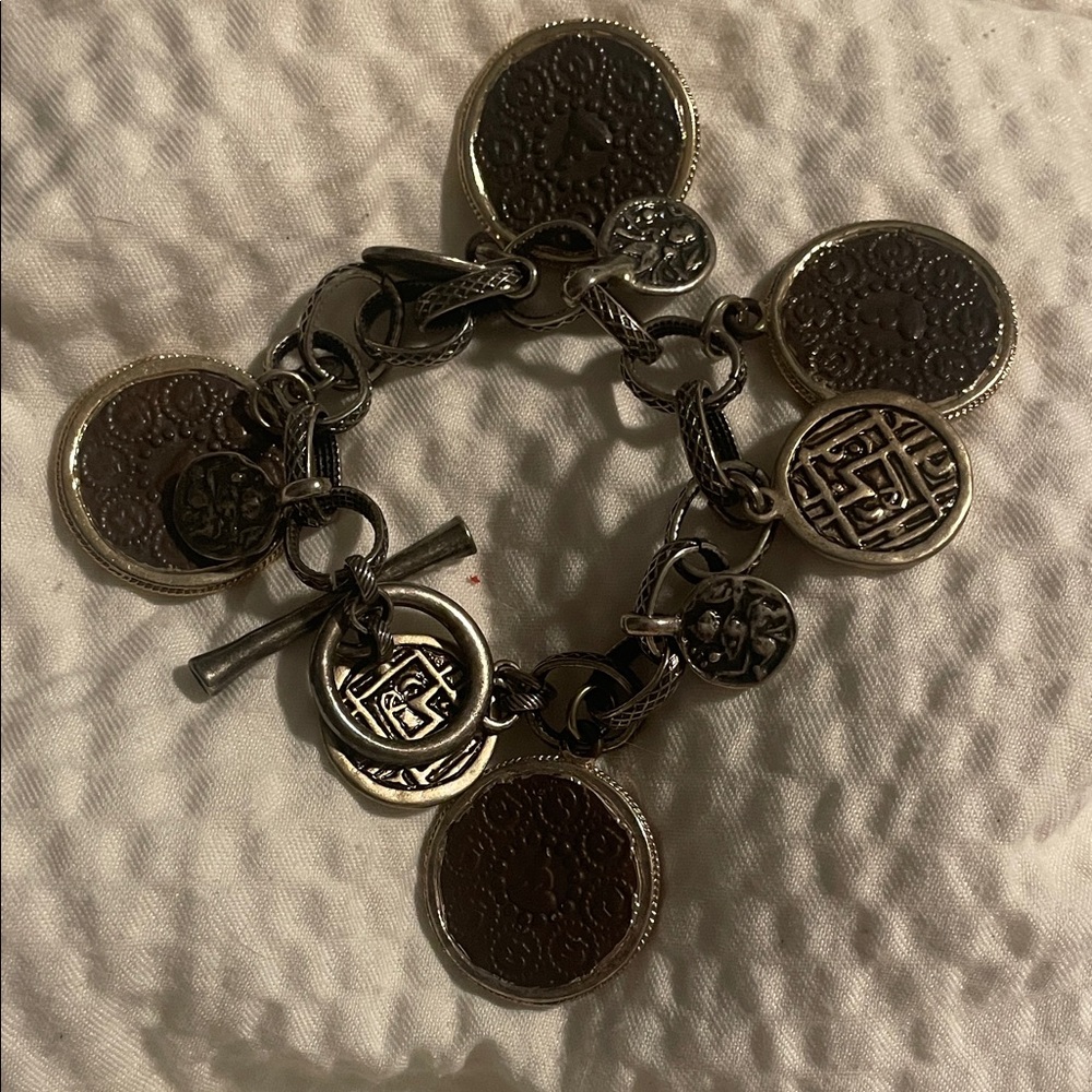 LUCKY BRAND COIN TWO TONED Charm Bracelet